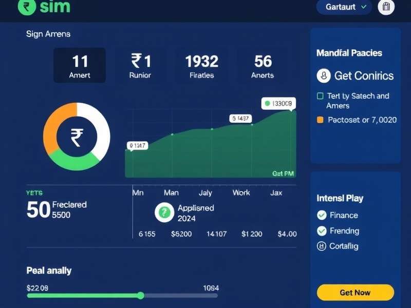 Finance Guru Sim Financial Management Finance Guru Sim financial dashboard showing Indian rupees